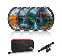 67mm Neutral Density Filter, ND2 ND4 ND8 ND16 Ultra Slim ND Lens Filter with Lens Cleaning Pen & Filters Pouch Included Scratch Resistant for DSLR & Mirrorless Camera Lenses