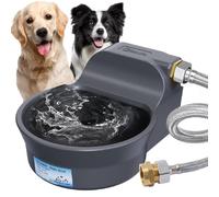 67OZ Automatic Dog Water Dispenser Patented Dog Water Bowl Dispenser Fits 3/4'' GHT Faucet Automatic Water Dispenser for Dogs Cats Chicken Waterer Outdoor Waterer Bowl Include 5Ft Water Hose