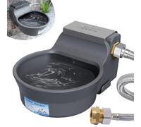 67OZ Automatic Water Dispenser for Dogs Cats Patented Auto-Filling Dog Water Bowl Dispenser Wall-Mount Saving Space Outdoor Dog Waterer Feeder Includes Fixed Part Copper Connector 3/4'' Water Hose