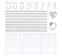 67pcs Ring Adjuster for Loose Rings, Invisible Holder Rings Tightener, Silicone Guards, Spacer, Transparent Ring Resizer for Women Men