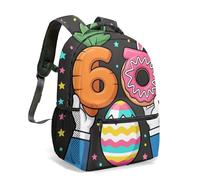 67th Birthday 16 Inch Summer Cake Palm Tree Crab Surfboard Print Rucksack, 360 All-over Graphic School Bag for Kids Children Adults (10)