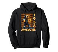 67th Birthday Bear Legends December 1958 67 Years Old Mens Pullover Hoodie