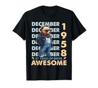 67th Birthday Bear Legends December 1958 67 Years Old Mens T-Shirt