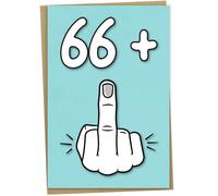 67th Birthday Card, 66 + 1, Funny Birthday Card for 67 Year Old Women or Men, A5