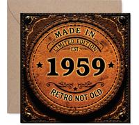 67th Birthday Card for Men Women - Retro Not Old - Happy 67 Birthday Cards for Cousin Nanny Sister Brother Wife Dad, 145mm Bday Greeting Cards