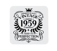 67th Birthday Gift for Men Vintage 1959 Aged to Perfection Printed Coaster Present for 67 Year Old Etched Printed Placemat (Printed Coaster)