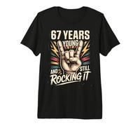 67th Birthday Rock Funny Birthday 67 Years Rock'n'Roll Premium T-Shirt