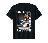 67th Birthday The Bear Legends October 1958 67 Years Old Men T-Shirt