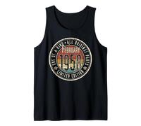 67th Birthday Vintage February 1958 Retro Limited Edition Tank Top