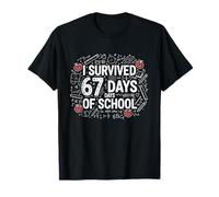67th Day of School Teacher Kids 67 Math Numbers 100th Days T-Shirt