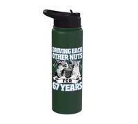 67th Wedding Anniversary Driving Each Other Nuts 67 Years Stainless Steel Insulated Water Bottle