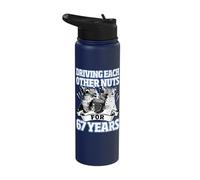 67th Wedding Anniversary Driving Each Other Nuts 67 Years Stainless Steel Insulated Water Bottle