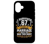 67th Wedding Anniversary shirt Couples Husband Wife 67 Years Case for iPhone 16