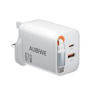 67W USB C Charger, 2-Port Compact Fast Wall Chargers For MacBook Pro, MacBook Air, Samsung Galaxy, iPad Pro, and All USB C Devices (1-C to C Cable Included)