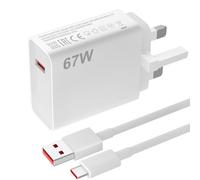 67W USB Plug Charger for Redmi Note 14 Pro 13 12 Pro,6A Fast Charger Plug with USB C Charging Cable 1M,Travel Wall Plug Charger UK Power Adapter for Xiaomi 15 15 Pro 14T 13 POCO X7 Pro X6