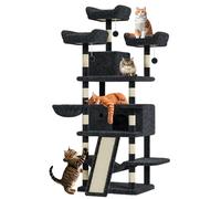 68.5-Inch Multi-Level Cat Tree for Indoor Cats Large Adult Heavy Duty Cat Tower for Large Cats with 2 Condos/Plush Perches/Sisal Scratching Posts/Hammocks/Basket/Dangling Balls, #2601 Dark-Grey