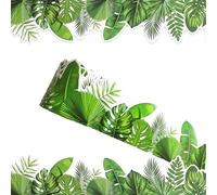 68.9 Feet Bulletin Board Borders, Straight Rolled Border Trim with Tropical Leaves Patterns Bulletin Board Borders，for School Classroom Offices Doors Decoration Strips
