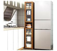 68.9" Kitchen Pantry Cabinet with Adjustable Shelves Tall Storage Unit with Microwave Stand Versatile Kitchen Hutch for Living Room & Dining Room 175×30cm/68.9×11.8in