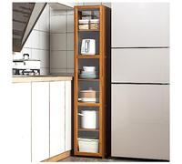 68.9" Tall Kitchen Pantry Cabinet with Adjustable Shelves & Microwave Stand Storage Hutch for Dining Room & Living Room 150×30cm/59×11.8in Space-Saving