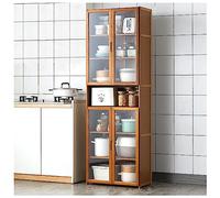 68.9" Tall Kitchen Pantry Cabinet with Adjustable Shelves & Microwave Stand Versatile Storage Hutch for Dining Room & Living Room 175×60cm/68.9×23.6in