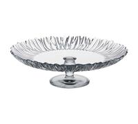 68/96mm Ribbed Large Glass Footed Cake Dessert Pastry Plate Stand Party Display