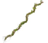 68.9inch Bendable Creepy Artificial Greenery Garland Faux Tree Trunk Branches Twigs Twisted Grape Vines Clover Leaves for Fireplace Mantel Halloween Wall Hanging Outdoor Baby Shower Party Swing Decor