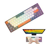 68 Keys Keyboard, 60% Mechanical Keyboard - RGB Backlit Keyboard for Mechanical Sensations, Mechanical Keyboard, 68 Key Keyboard, Computer Keyboard, Mini
