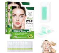 68 PCS Face Wax Strips Set with Wax Removal Wipes,Waxing Strips,for Face,Upper Lip,Body Hair Removal,Smooth Skin Solution