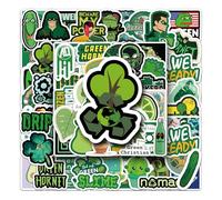 68 Pcs Green Aesthetic Stickers for Laptop, Motorcycle, Journal, Water Bottle, and Luggage | Cartoon Vinyl Decals Pack with Eco, Slime, Monster, Nature, and Graffiti Themes | Waterproof & Removable