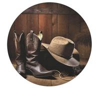 68 PCS Jigsaw Puzzle for Adults Personalized Picture Puzzle Cowboy Black Hat Western Boots Customized Wooden Puzzle for Family, Birthday, Wedding, Game Nights Gifts Animal Alien Shape Puzzle