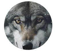 68 PCS Jigsaw Puzzle for Adults Personalized Picture Puzzle Forest Wolf Eyes Customized Wooden Puzzle for Family, Birthday, Wedding, Game Nights Gifts Animal Alien Shape Puzzle