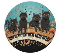 68 PCS Jigsaw Puzzle for Adults Personalized Picture Puzzle Four Black Cats Lying on The Piano Keyboard Customized Wooden Puzzle for Family, Birthday, Wedding, Game Nights Gifts Animal Alien Shape Puz