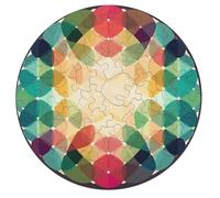 68 PCS Jigsaw Puzzle for Adults Personalized Picture Puzzle Geometric Circle Customized Wooden Puzzle for Family, Birthday, Wedding, Game Nights Gifts Animal Alien Shape Puzzle