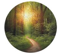68 PCS Jigsaw Puzzle for Adults Personalized Picture Puzzle Sunrise on The Woods Path Customized Wooden Puzzle for Family, Birthday, Wedding, Game Nights Gifts Animal Alien Shape Puzzle