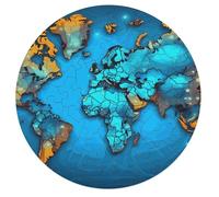 68 PCS Jigsaw Puzzle for Adults Personalized Picture Puzzle World Map Customized Wooden Puzzle for Family, Birthday, Wedding, Game Nights Gifts Animal Alien Shape Puzzle