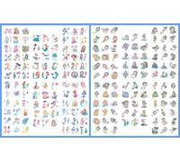 68 Sheets, 204 pcs Mermaid Kids Temporary Tattoo Stickers for Girls. Tattoo Stickers for Party Favors, Decorations, Birthday.