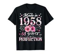 68 Year Old in 1958 Floral 68th Birthday Gifts for Women T-Shirt