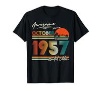 68 Year Old Vintage October 1957 Retro 68th Birthday Men Dad T-Shirt