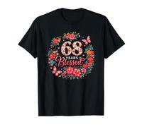 68 Years Blessed 68 Year Old Floral 68th Birthday Gifts T-Shirt