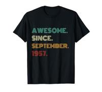 68 Years Old Awesome Since September 1957 68th Birthday T-Shirt