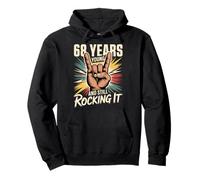 68 Years Young and Still Rocking It 68th Birthday Funny Pullover Hoodie
