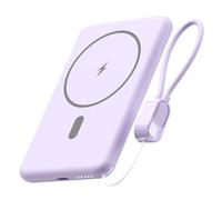 6800mAh Magnetic External Battery, Precise Fixing, USB-C Two-Way Quick Charge, Dual Simultaneous Charging, Safety Certifications - Powerbank Compact (Purple)