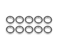 6801-2RS Rubber Sealed Deep Groove Ball Bearings, Steel, 12mmx21mmx5mm, 10pcs - Low Noise, Long Life, Ideal for Hobby and Small Shaft Projects