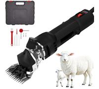 680W Electric Sheep Shears, Sheep Shearing Clippers with 6-Speed Adjustment & Stainless Steel Blade, Farm Sheep Wool Shearing Clipper for Thick Coat Animal, Alpacas Black