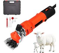 680W Electric Sheep Shears, Sheep Shearing Clippers with 6-Speed Adjustment & Stainless Steel Blade, Farm Sheep Wool Shearing Clipper for Thick Coat Animal, Alpacas red