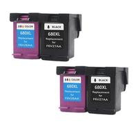 680XL Ink Cartridge Compatible Replacement Compatible With HP680 Compatible With Deskjet 2135 2136 2138 3635 3636 3835 4535 4536 4538 4675(2SET 4PCS)