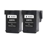 680XL Ink Cartridge Compatible Replacement Compatible With HP680 Compatible With Deskjet 2135 2136 2138 3635 3636 3835 4535 4536 4538 4675(2PCS BLACK)