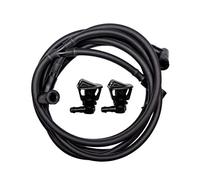 68164356AB Direct Replacement Windshield Wiper Nozzle & Fluid Hose kit, Compatible with 2013-2019 Jeep JK JKU Wrangler Windshield Washer Fluid Jet Nozzles & Rubber Tube Hose Kit - 68197414AB