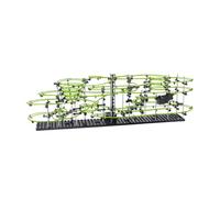 682PCS Marble Roller Coaster Kit, Space Rail Luminous Glow in The Dark with 8 Steel Balls, 32m Track DIY STEM Educational Building Set Toy Gift for Teens & Adults (Level 5)