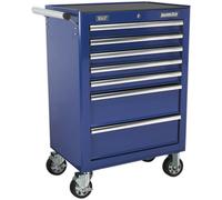 685 x 465 x 1005mm 7 Drawer BLUE Portable Tool Chest Locking Mobile Storage Box